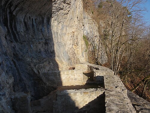Riedfluh, mittelalterliche Grottenburgruine