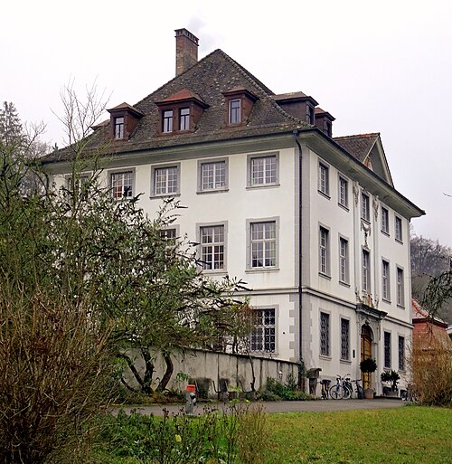 Schloss Glarisegg mit Gartenanlage und Pavillon