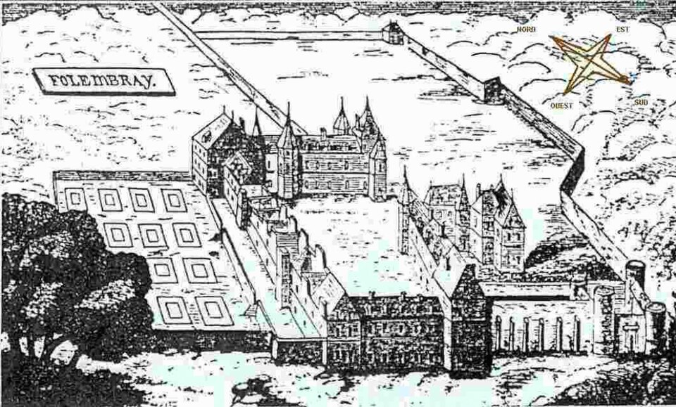 Gravure de Jacques Androuet du Cerceau représentant le château de Folembray